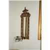 Image 2 : METAL FRAMED BEVELED MIRRORED WALL SCONCES (PAIR)