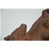 Image 2 : VINTAGE HAND SCULPTED FUU DOGS (SHISHI) (8" & 10") (MISSING TIP OF TAIL) (PAIR) (DOES NOT INCLUDE ST