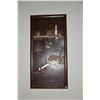 Image 1 : JAPANESE WOOD PANEL W/STONE OVERLAY