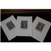 Image 1 : DODIE WARREN ETCHINGS; "BANANA TREES"; SIGNED (UNFRAMED 7 1/2" X 10 1/2") (3 PCS)
