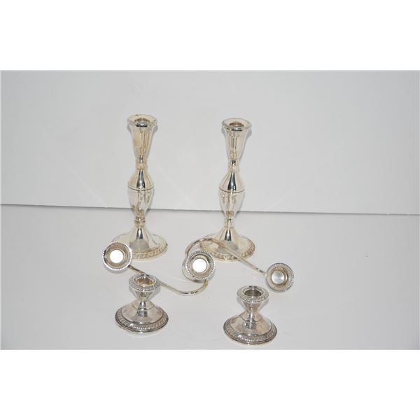 STERLING CANDLE HOLDERS (5 PCS)