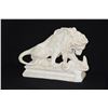 Image 1 : LION SCULPTURE; SIGNED (CHIPPED) (9" X 12")