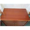 Image 2 : Wooden 3-Drawer Night Stand w/ Brass Corners, Includes Feet (30" x 18" x 25"H without feet)