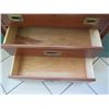 Image 8 : Wooden 3-Drawer Night Stand w/ Brass Corners, Includes Feet (30" x 18" x 25"H without feet)