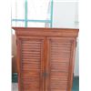 Image 2 : Tommy Bahama Louvered Slat Front Armoire (50" W x 26" D x 76" H without feet), Feet are 6" Tall