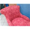 Image 2 : Red Chinoiserie Upholstered Sydney Chaise 31" W x 50" D x 40" H