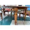 Image 8 : Wooden Oval Dining Room Table with Two Leaves 82x51x30.5H (chairs not included)