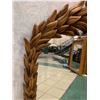 Image 2 : Carved Wooden Mirror, Leaf Pattern, 28.5" X 45.5"