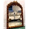 Image 1 : Carved Wooden Mirror, Leaf Pattern, 28.5" X 45.5"