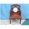 Image 13 : Pair of Chinese Emperor Chairs with Marble Inlay 27" x 19" x 44" H