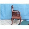 Image 16 : Pair of Chinese Emperor Chairs with Marble Inlay 27" x 19" x 44" H