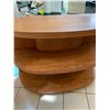 Image 3 : Curved Wooden Shelving Unit (middle shelf has crack)