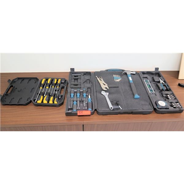 Qty 2 Tool Sets in Hard Cases: Drivers, Ratchets, Sockets, etc