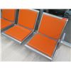 Image 2 : Metal-Frame 3-Seat Airport Style Seats - Orange