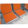 Image 2 : Metal-Frame 3-Seat Airport Style Seats - Orange