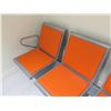 Image 2 : Metal-Frame 3-Seat Airport Style Seats - Orange
