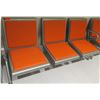 Image 1 : Metal-Frame 3-Seat Airport Style Seats - Orange