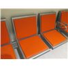 Image 2 : Metal-Frame 3-Seat Airport Style Seats - Orange