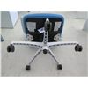 Image 8 : White Desk w/ 2 Drawers & Rolling Blue Office Chair 42"x24"x30"H