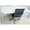 Image 1 : White Desk w/ 3 Drawers & Rolling Black Office Chair 60"x24"x29"H