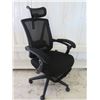 Image 2 : HBADA Black Mesh Rolling Executive Office Arm Chair w/ Head & Foot Rest