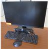 Image 1 : ASUS VA24E Monitor w/ Cords, Keyboard & EagleTec Mouse