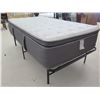 Image 2 : Tencil Pocket Spring Box Top Twin Mattress on Folding Metal Frame