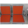 Image 2 : Metal-Frame 3-Seat Airport Style Seats - Orange