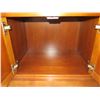 Image 17 : Wooden End Table w/ Drawer, Contents & 2 Door Cabinet 24"x18"x24"H