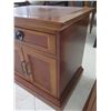 Image 3 : Wooden End Table w/ Drawer, Contents & 2 Door Cabinet 24"x18"x24"H