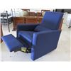 Image 2 : Million Dollar Baby Blue Upholstered Reclining Lounge Chair M10887 33"x30"x38