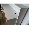 Image 2 : White Double Desk w/ 2 Rolling Blue Office Chair 90"x27"x43"H