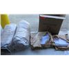 Image 1 : Qty 2 Rolled Blankets, Multiple Cover Pads, Paper Towels, etc