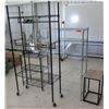 Image 1 : Qty 3 Misc. Wire Shelving Units  & 1 End Table