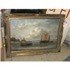 Image 1 : Old Sailing Vessels Oil Painting by Van Jacob.#1846096