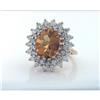 Image 1 : Citrine and Diamond in 14K Yellow Gold Ring #1846210