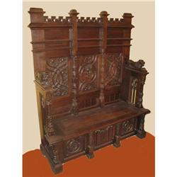 Gothic Carved Bench #1846223