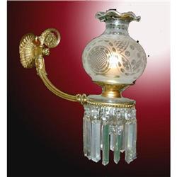 American Crystal Font Kerosene Sconces #1846232