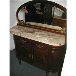 Marble Top Walnut Server #1846242