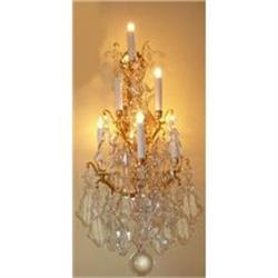 Pair of Crystal Sconces Wall Lights #1846419