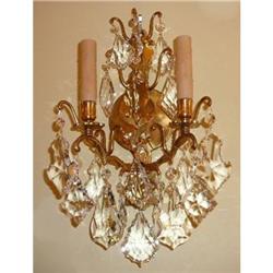 Pair of Crystal Sconces Wall Lights #1846421