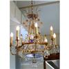Image 1 : Swedish Baltic Style Crystal Bronze Chandelier #1846427