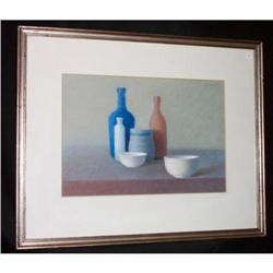 Pastel Watercolor Painting "Pottery Still Life"#1846441