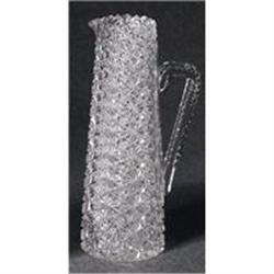 Elegant Large Cut Glass Tankard Pitcher #1846458