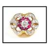 Image 1 : Estate Diamond Ruby Ring(was $2,700) #1846532