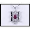 Image 1 : Elegant 18K White Gold Ruby, Onyx and Diamond #1846591