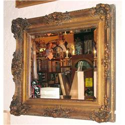 Antique French heavily carved mirror gilt #1846810