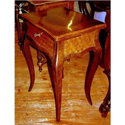 French End table  fine marquetry and drawer #1846815