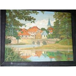 German town scene  by   W. Boethig painting #1846825