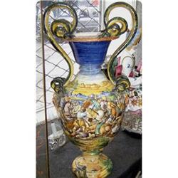 Renaissance Style Italian Urbino Large Urn #1846900